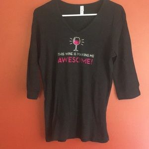 Rhinestone Wine Shirt